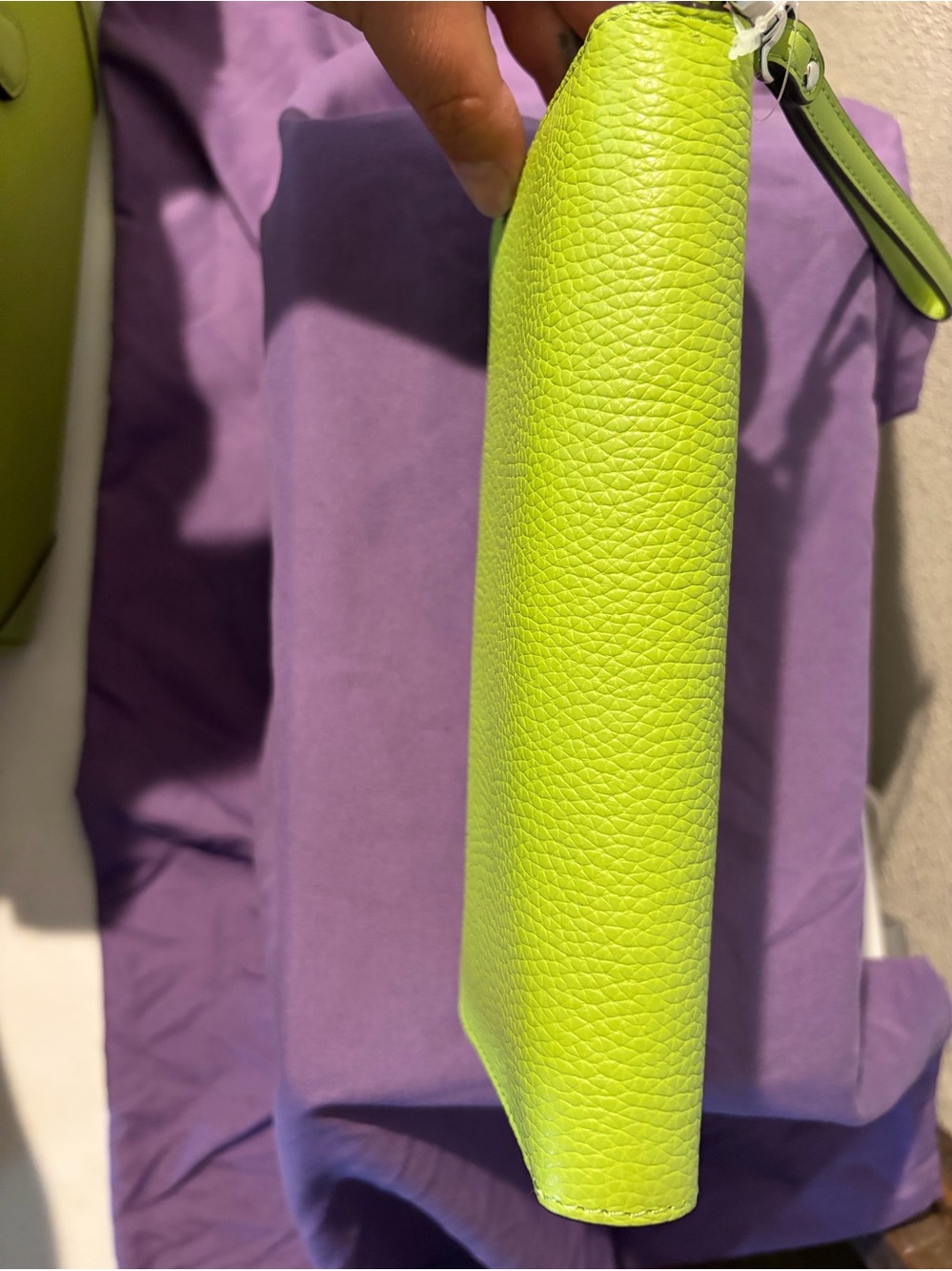 Michael Kors Thompson Lime Satchel Continental Wallet SET NWT - Picture 12 of 15